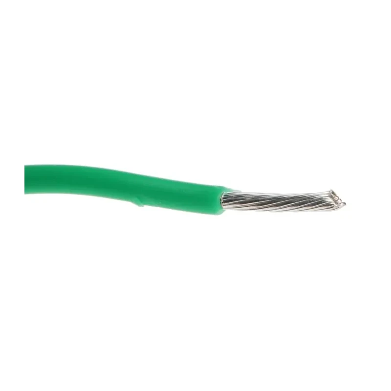 Alpha Wire Hook Up Wire TEFLON Series Green 20 AWG 19x0.20mm Core Strands 0.62mm² 30m 600V -60°C to 200°C 5856 GR005