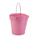 Vikan 6L Plastic Pink Round Bucket with Handle and Wide Drip-Free Spout 56881