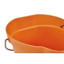 Vikan 6L Plastic Round Orange Bucket with Handle 260mm x 270mm x 258mm 56887