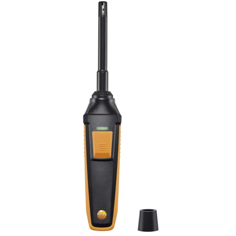 Testo Battery-Powered Data Logging Temperature and Humidity Probe, Bluetooth, -20°C to 70°C, 100 %RH Max, AA 0636 9731