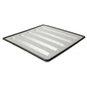 Schneider Electric ClimaSys CA Series Grey Steel Ventilation Grille 220 mm x 220 mm NSYCAG170X190LM