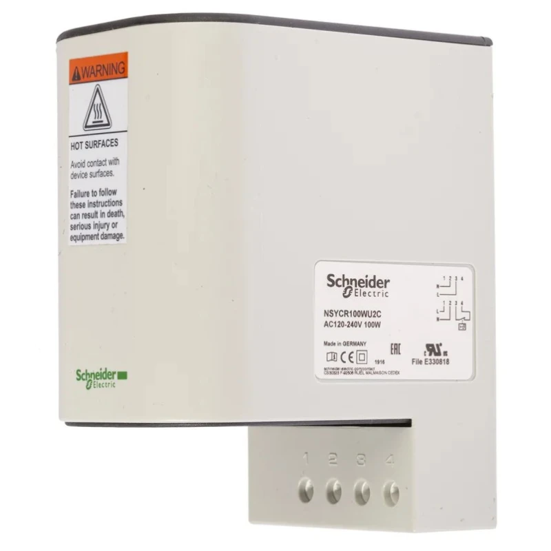 Schneider Electric Enclosure Heater 100W Output 100W Input 110V AC 250V AC IP20 DIN Rail Mount NSYCR100WU2C