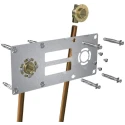 Watts Tap Fixing Kit Chrome Plated Galvanised Steel Brass Body Female Connection 10 Bar Maximum Operating Pressure 009121
