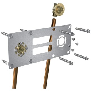 Watts Tap Fixing Kit Chrome Plated Galvanised Steel Brass Body Female Connection 10 Bar Maximum Operating Pressure 009121