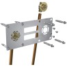 Watts Tap Fixing Kit Chrome Plated Galvanised Steel Brass Body Female Connection 10 Bar Maximum Operating Pressure 009121