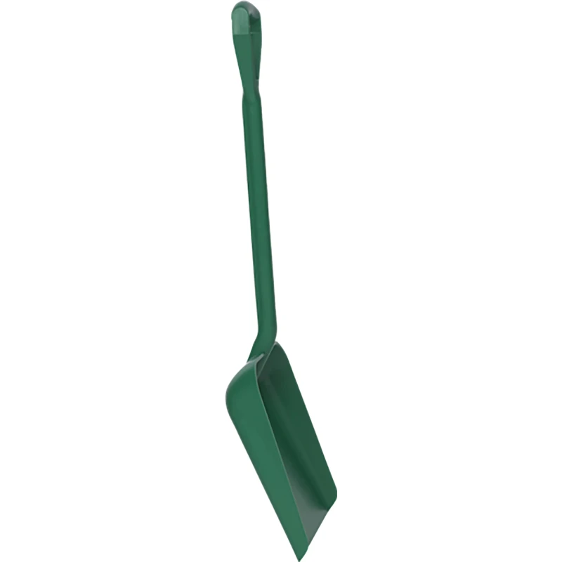 Vikan Square Shovel 345 mm Blade Width, 379 mm Blade Length, 1150 mm Handle Length, Polypropylene, Green 56232