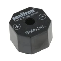 Sonitron 24 mm Through Hole Continuous Internal 1.5 V dc Min 15 V dc Max Piezo Buzzer Component SMA-24L-P17.5