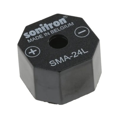Sonitron 24 mm Through Hole Continuous Internal 1.5 V dc Min 15 V dc Max Piezo Buzzer Component SMA-24L-P17.5