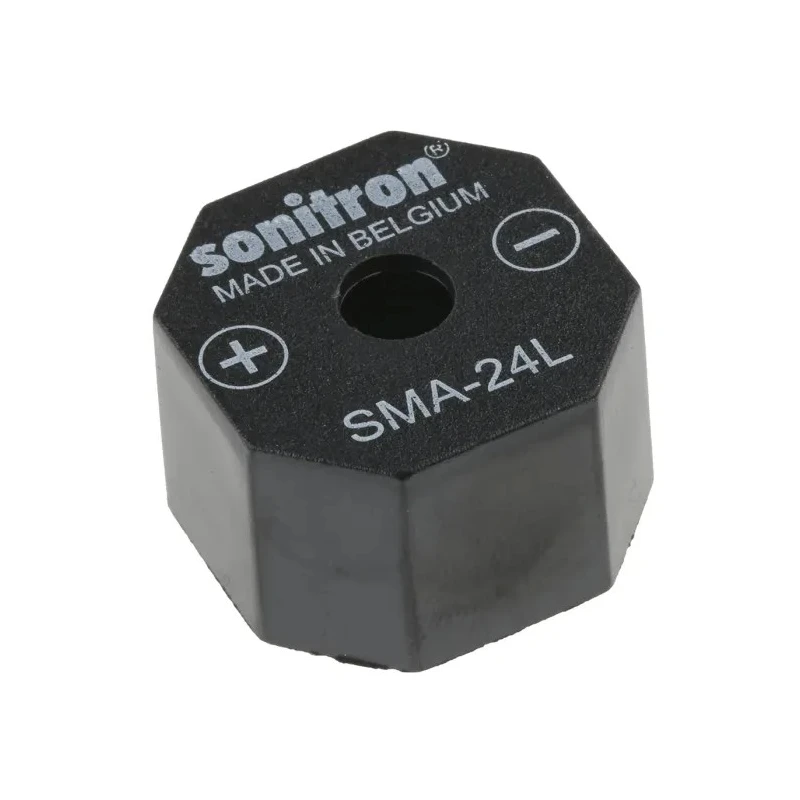 Sonitron 24 mm Through Hole Continuous Internal 1.5 V dc Min 15 V dc Max Piezo Buzzer Component SMA-24L-P17.5