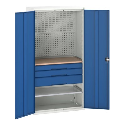 Bott 2 Door, 3 Drawer Sheet Steel Floor Standing Cupboard 2m Height 1.05m Width 550mm Depth 16926572.11