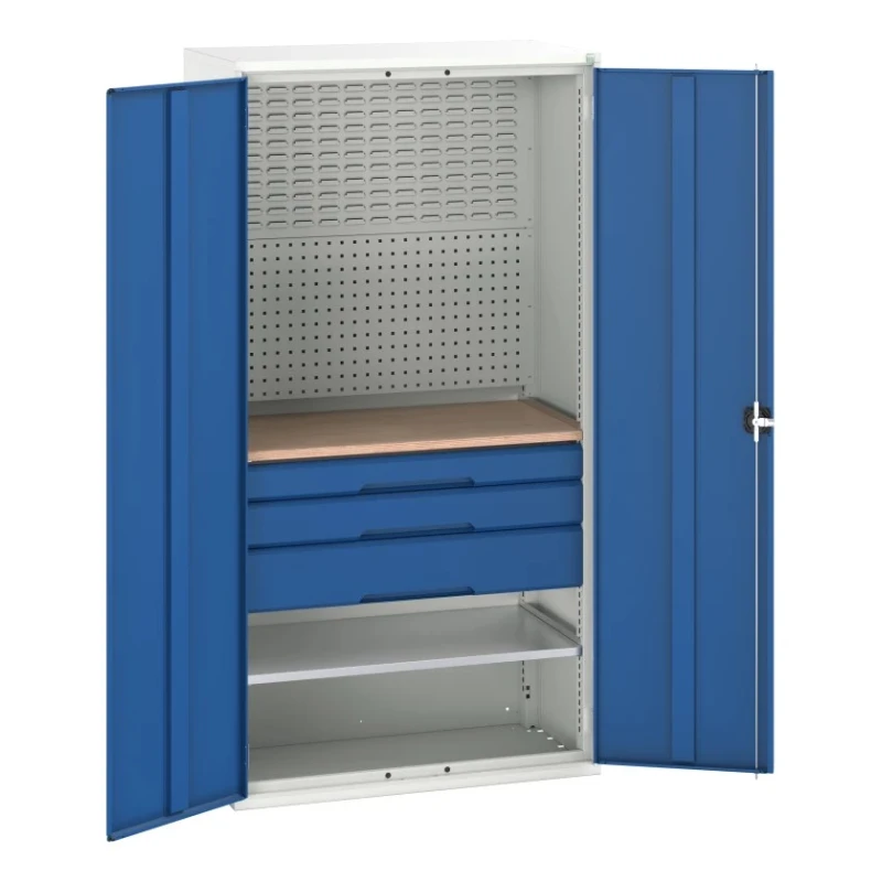 Bott 2 Door, 3 Drawer Sheet Steel Floor Standing Cupboard 2m Height 1.05m Width 550mm Depth 16926572.11