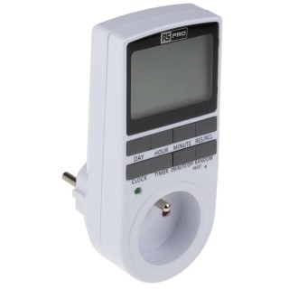 RS PRO Digital Plug In Timer 230V AC 50Hz Type E Socket 178-5375