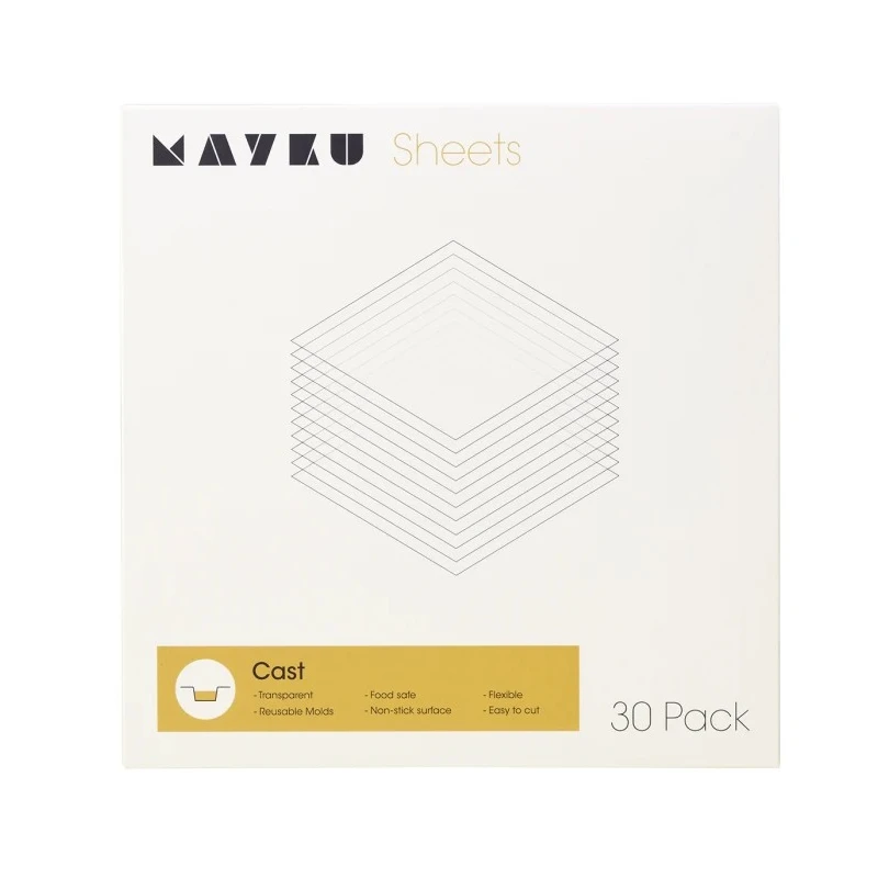 Mayku PETG Sheets 200 x 200 mm Forming Bed Transparent Food-Safe Mould Sheets MCA180100AA