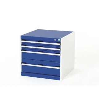 Bott 4 Drawer Unit Steel Storage Cabinet 600mm Height x 650mm Width x 650mm Depth 40019015.11v