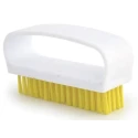 RS PRO Hard Bristle White Scrubbing Brush Yellow, Polyester Bristle Material 270mm Width 95mm Depth 178-7662