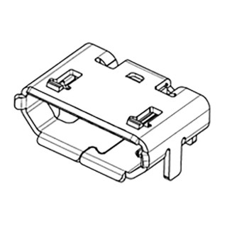 Molex Right Angle Surface Mount Female USB Type B Connector USB 2.0 30V 1.8A 105017-1001