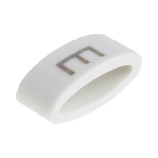 HellermannTyton Slide-On Cable Marker Black Pre-Printed "E" for 1.8 to 6.3 mm Cable Diameter HODS85