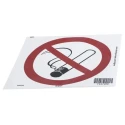 Brady Polyethylene Terephthalate Danger Keep Out Prohibition Sign PIC 200-DIA 200-B7541 (BRANDED)