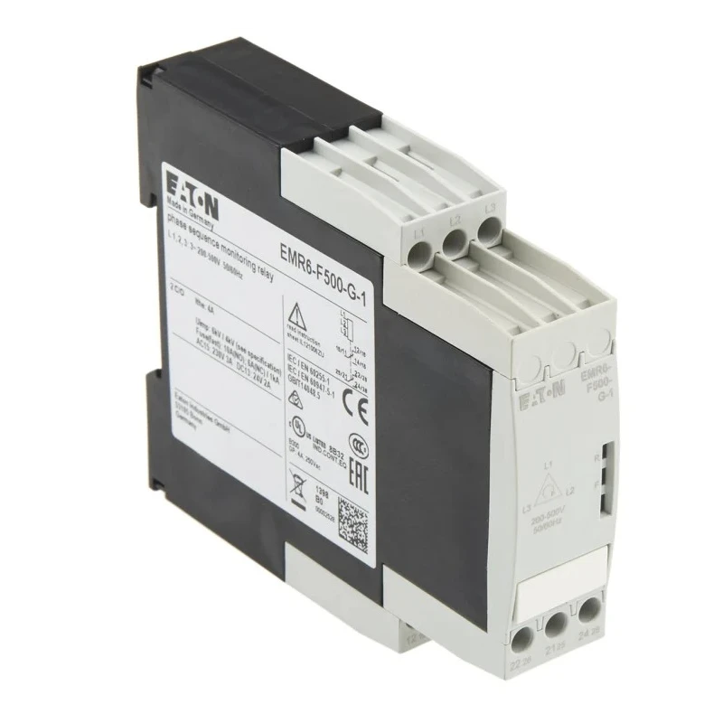 Eaton 3 Phase Voltage Monitoring Relay 200/500 V AC Range, DIN Rail Mount EMR6-F500-G-1 184789 EMR6-F500-G-1