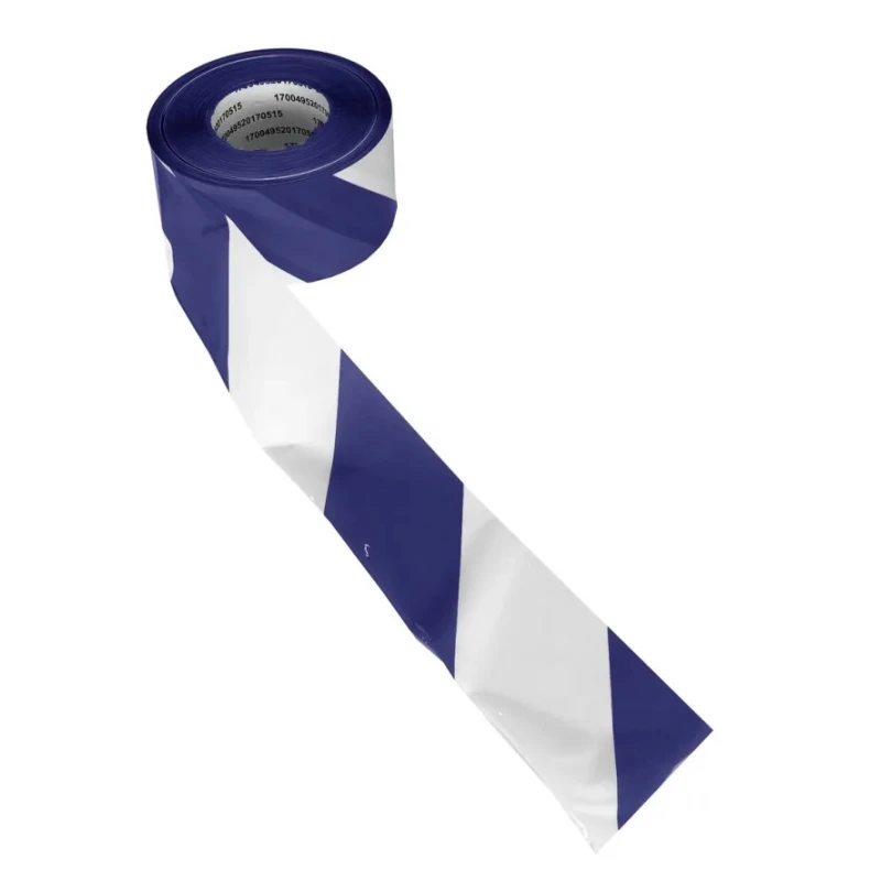RS PRO White Blue High Density Polyethylene Barrier Tape 75 mm x 500 m 0.025 mm Thickness 179-4713