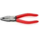 Knipex Combination Plier with Plastic Coated Handle, Special Quality Tool Steel, Black Atramentised Finish, 160mm 03 01 160