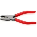 Knipex Combination Plier with Plastic Coated Handle, Special Quality Tool Steel, Black Atramentised Finish, 160mm 03 01 160