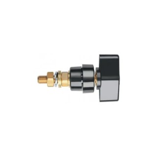 Schutzinger Black 4 mm Insulated Brass Terminal Post, 1kV, M8 x 0.75 Thread, 100A POL 102 L / SW