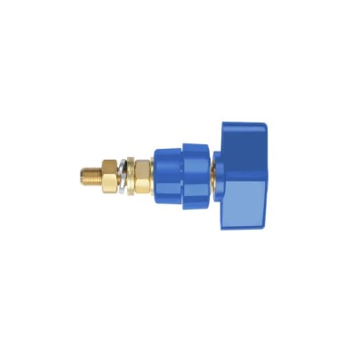 Schutzinger Blue 4 mm Insulated Brass Terminal Post 1kV M8 x 0.75 Thread 100A POL 102 L / BL