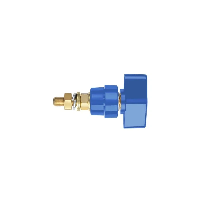 Schutzinger Blue 4 mm Insulated Brass Terminal Post 1kV M8 x 0.75 Thread 100A POL 102 L / BL