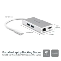 StarTech.com USB C Docking Station with HDMI 4096 x 2160 Pixel Resolution USB 3.0 Ports Thunderbolt 3 Support DKT30CHPDW
