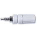 Mueller Electric White 15A Binding Post with Brass Contacts Nickel Plated 9.53mm Hole Diameter BU-P3760-9