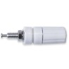Mueller Electric White 15A Binding Post with Brass Contacts Nickel Plated 9.53mm Hole Diameter BU-P3760-9
