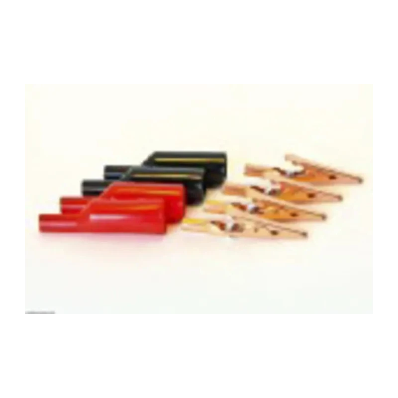Mueller Electric 10A Insulated Copper Contact Red Black Crocodile Clip 010012