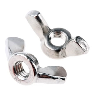 RS PRO 24 mm Bright Zinc Stainless Steel Wingnut, M5 248-4337