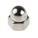 RS PRO Bright Zinc Stainless Steel Dome Nut M3, Metric Thread, DIN 1587, Overall Height 7.0mm, Grade A4 248-4450