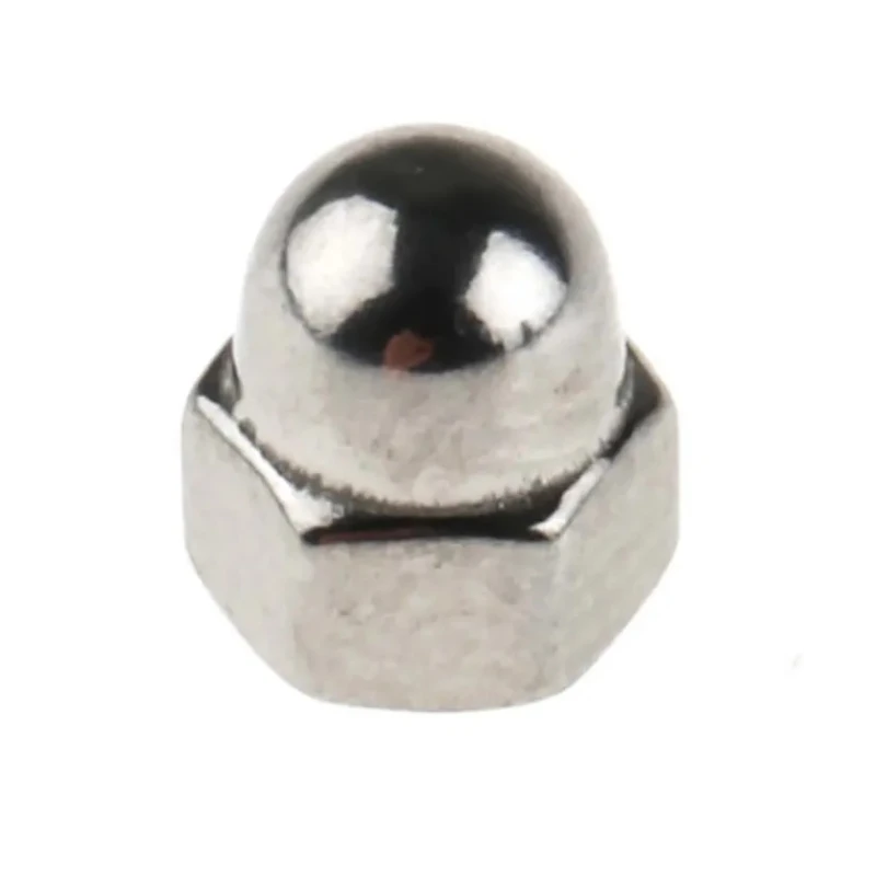 RS PRO Bright Zinc Stainless Steel Dome Nut M3, Metric Thread, DIN 1587, Overall Height 7.0mm, Grade A4 248-4450