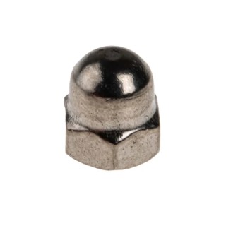 RS PRO Bright Zinc Stainless Steel Dome Nut, Metric M4, DIN 1587, A4 Grade 8.0mm Height 248-4466