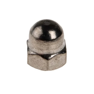 RS PRO Bright Zinc Stainless Steel Dome Nut, Metric M4, DIN 1587, A4 Grade 8.0mm Height 248-4466
