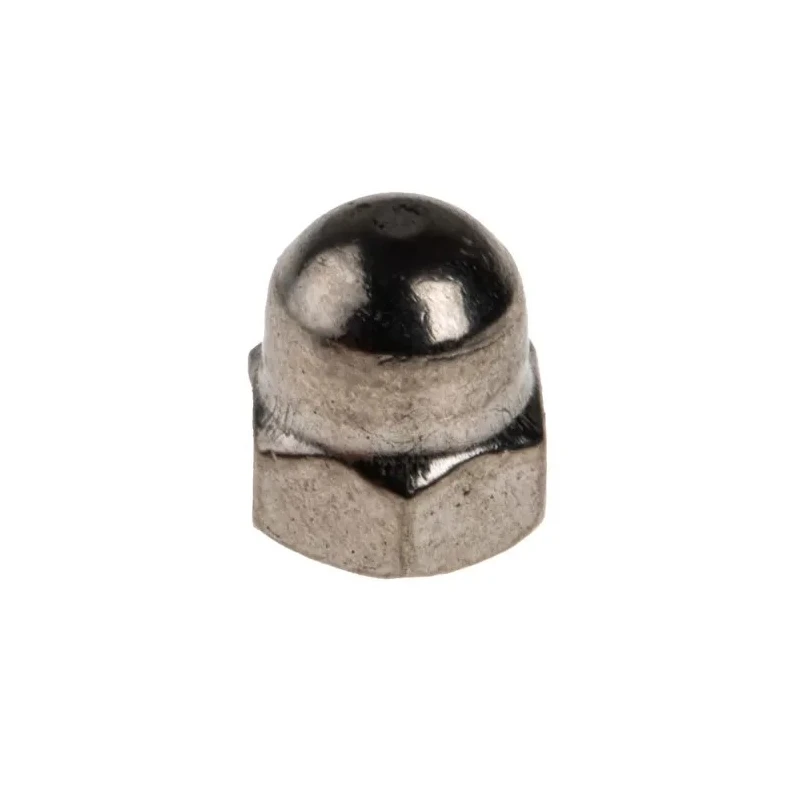 RS PRO Bright Zinc Stainless Steel Dome Nut, Metric M4, DIN 1587, A4 Grade 8.0mm Height 248-4466