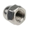 RS PRO Bright Zinc Stainless Steel Dome Nut M6 Metric, Overall Height 12.0mm, DIN 1587, Grade A4 248-4494