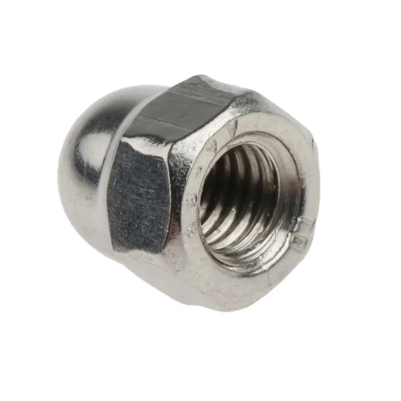 RS PRO Bright Zinc Stainless Steel Dome Nut M6 Metric, Overall Height 12.0mm, DIN 1587, Grade A4 248-4494