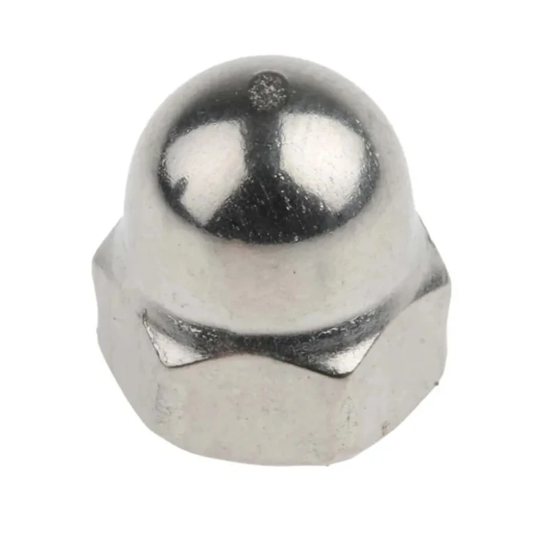 RS PRO Bright Zinc Stainless Steel Dome Nut M6 Metric, Overall Height 12.0mm, DIN 1587, Grade A4 248-4494