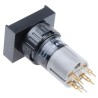 EAO Illuminated Push Button Switch 16mm Cutout Diameter Raised Rectangular Actuator RoHS Compliant 31-421.036