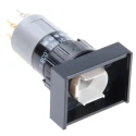 EAO Illuminated Push Button Switch 16mm Cutout Diameter Raised Rectangular Actuator RoHS Compliant 31-421.036