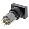 EAO 31 Series Illuminated Push Button Switch, Latching, PCB Mount, 16 mm Cutout, SPDT, IP40, 42 V dc/ac 31-461.036