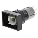 EAO 31 Series Illuminated Push Button Switch, Latching, PCB Mount, 16 mm Cutout, SPDT, IP40, 42 V dc/ac 31-461.036