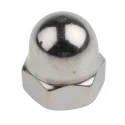RS PRO Bright Zinc Stainless Steel Dome Nut M8, DIN 1587, Metric 248-4501