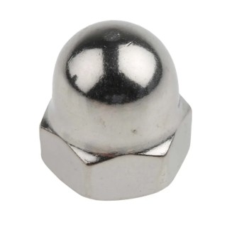 RS PRO Bright Zinc Stainless Steel Dome Nut M8, DIN 1587, Metric 248-4501