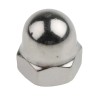 RS PRO Bright Zinc Stainless Steel Dome Nut M8, DIN 1587, Metric 248-4501