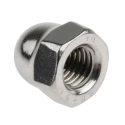 RS PRO Bright Zinc Stainless Steel Dome Nut M8, DIN 1587, Metric 248-4501